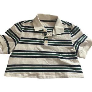 Women’s Striped Cropped Polo Shirt Sz XS or Sm. Bust size 30